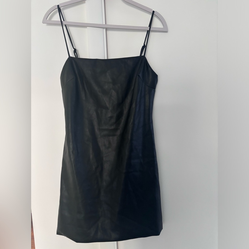 Bardot Black Spaghetti Strap Mini Dress